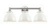 INNOVATIONS 616-3W-PN-M14-W Adirondack 3 Light Bath Vanity Light part of the Edison Collection Polished Nickel