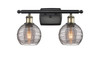 INNOVATIONS 516-2W-BAB-G1213-6SM Deco Swirl 2 Light 16 inch Bath Vanity Light Black Antique Brass