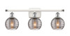 INNOVATIONS 516-3W-WPC-G1213-6SM Deco Swirl 3 Light 26 inch Bath Vanity Light White and Polished Chrome