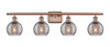 INNOVATIONS 516-4W-AC-G1213-6SM Deco Swirl 4 Light 36 inch Bath Vanity Light Antique Copper