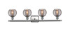 INNOVATIONS 516-4W-SN-G1213-6SM Deco Swirl 4 Light 36 inch Bath Vanity Light Brushed Satin Nickel