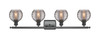 INNOVATIONS 516-4W-BK-G1213-6SM Deco Swirl 4 Light 36 inch Bath Vanity Light Matte Black