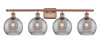 INNOVATIONS 516-4W-AC-G1213-8SM Deco Swirl 4 Light 36 inch Bath Vanity Light Antique Copper