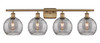 INNOVATIONS 516-4W-BB-G1213-8SM Deco Swirl 4 Light 36 inch Bath Vanity Light Brushed Brass