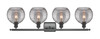 INNOVATIONS 516-4W-BK-G1213-8SM Deco Swirl 4 Light 36 inch Bath Vanity Light Matte Black