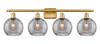 INNOVATIONS 516-4W-SG-G1213-8SM Deco Swirl 4 Light 36 inch Bath Vanity Light Satin Gold