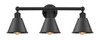 INNOVATIONS 616-3W-BK-M8-BK Smithfield 3 Light Bath Vanity Light part of the Ballston Collection Matte Black