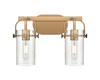 INNOVATIONS 423-2W-BB-G423-7SDY Pilaster 2 14.875 inch Bath Vanity Light Brushed Brass
