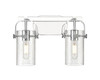 INNOVATIONS 423-2W-PC-G423-7SDY Pilaster 2 14.875 inch Bath Vanity Light Polished Nickel