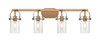 INNOVATIONS 423-4W-BB-G423-7SDY Pilaster 4 34.875 inch Bath Vanity Light Brushed Brass