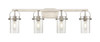 INNOVATIONS 423-4W-SN-G423-7SDY Pilaster 4 34.875 inch Bath Vanity Light Brushed Satin Nickel