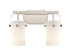 INNOVATIONS 423-2W-SN-G423-7WH Pilaster 2 14.875 inch Bath Vanity Light Brushed Satin Nickel