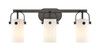 INNOVATIONS 423-3W-BK-G423-7WH Pilaster 3 24.25 inch Bath Vanity Light Matte Black