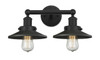INNOVATIONS 616-2W-BK-M6-BK Railroad 2 Light Bath Vanity Light part of the Franklin Restoration Collection Matte Black