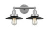 INNOVATIONS 616-2W-PC-M6-BK Railroad 2 Light Bath Vanity Light part of the Franklin Restoration Collection Polished Chrome