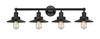 INNOVATIONS 616-4W-BK-M6-BK Railroad 4 Light Bath Vanity Light part of the Franklin Restoration Collection Matte Black