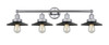 INNOVATIONS 616-4W-PC-M6-BK Railroad 4 Light Bath Vanity Light part of the Franklin Restoration Collection Polished Chrome