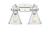 INNOVATIONS 411-2W-PN-G411-7SDY Newton Cone 2 17 inch Bath Vanity Light Polished Nickel