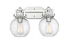 INNOVATIONS 410-2W-SN-G410-7SDY Newton Sphere 2 17 inch Bath Vanity Light Brushed Satin Nickel