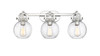 INNOVATIONS 410-3W-PN-G410-7SDY Newton Sphere 3 27 inch Bath Vanity Light Polished Nickel