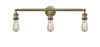 INNOVATIONS 205-AB Bare Bulb 3 Light Bath Vanity Light part of the Franklin Restoration Collection Antique Brass