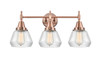 INNOVATIONS 447-3W-AC-G172 Caden 3 Light 25 inch Bath Vanity Light Antique Copper