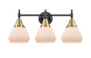 INNOVATIONS 447-3W-BAB-G171 Caden 3 Light 25 inch Bath Vanity Light Black Antique Brass