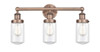 INNOVATIONS 616-3W-AC-G312 Dover 3 24.5 inch Bath Vanity Light Antique Copper