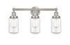 INNOVATIONS 616-3W-SN-G312 Dover 3 Light 24.5 inch Bath Vanity Light Brushed Satin Nickel