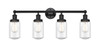 INNOVATIONS 616-4W-BK-G314 Dover 4 Light 33.5 inch Bath Vanity Light Matte Black