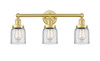 INNOVATIONS 616-3W-SG-G52 Bell 3 24.5 inch Bath Vanity Light Satin Gold