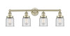 INNOVATIONS 616-4W-AB-G52 Bell 4 33.5 inch Bath Vanity Light Antique Brass