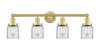 INNOVATIONS 616-4W-SG-G52 Bell 4 33.5 inch Bath Vanity Light Satin Gold