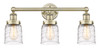 INNOVATIONS 616-3W-AB-G513 Bell 3 24.5 inch Bath Vanity Light Antique Brass