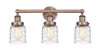 INNOVATIONS 616-3W-AC-G513 Bell 3 24.5 inch Bath Vanity Light Antique Copper