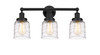 INNOVATIONS 616-3W-BK-G513 Bell 3 Light 24.5 inch Bath Vanity Light Matte Black