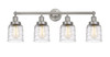 INNOVATIONS 616-4W-SN-G513 Bell 4 Light 33.5 inch Bath Vanity Light Brushed Satin Nickel