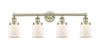 INNOVATIONS 616-4W-AB-G51 Bell 4 33.5 inch Bath Vanity Light Antique Brass