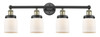 INNOVATIONS 616-4W-BAB-G51 Bell 4 33.5 inch Bath Vanity Light Black Antique Brass