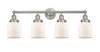 INNOVATIONS 616-4W-SN-G51 Bell 4 Light 33.5 inch Bath Vanity Light Brushed Satin Nickel