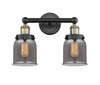 INNOVATIONS 616-2W-BAB-G53 Bell 2 15.5 inch Bath Vanity Light Black Antique Brass