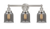 INNOVATIONS 616-3W-SN-G53 Bell 3 Light 24.5 inch Bath Vanity Light Brushed Satin Nickel