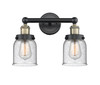 INNOVATIONS 616-2W-BAB-G54 Bell 2 15.5 inch Bath Vanity Light Black Antique Brass
