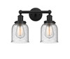 INNOVATIONS 616-2W-BK-G54 Bell 2 Light 15.5 inch Bath Vanity Light Matte Black