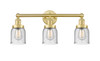 INNOVATIONS 616-3W-SG-G54 Bell 3 24.5 inch Bath Vanity Light Satin Gold