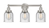 INNOVATIONS 616-3W-SN-G54 Bell 3 Light 24.5 inch Bath Vanity Light Brushed Satin Nickel