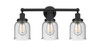 INNOVATIONS 616-3W-BK-G54 Bell 3 Light 24.5 inch Bath Vanity Light Matte Black