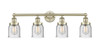 INNOVATIONS 616-4W-AB-G54 Bell 4 33.5 inch Bath Vanity Light Antique Brass