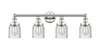 INNOVATIONS 616-4W-PN-G54 Bell 4 33.5 inch Bath Vanity Light Polished Nickel