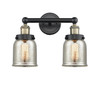 INNOVATIONS 616-2W-BAB-G58 Bell 2 15.5 inch Bath Vanity Light Black Antique Brass